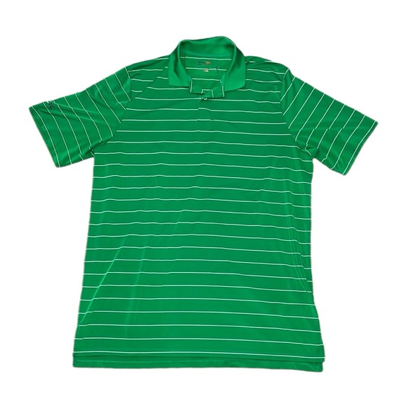 Ralph Lauren Polo RLX Golf Shirt Stretch Striped Men’s XL‎ Green White Wicking - Picture 2 of 6